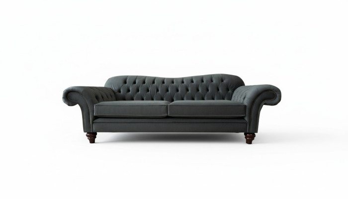XXL Chesterfield Sofa 4 Sitzer Couch Polster Sitz Garnitur Leder Textil