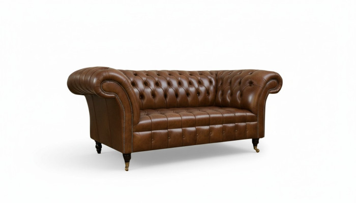 Chesterfield Sofa 2 Sitzer Polster Designer Couchen Sofas Garnitur Sofa #325 Neu