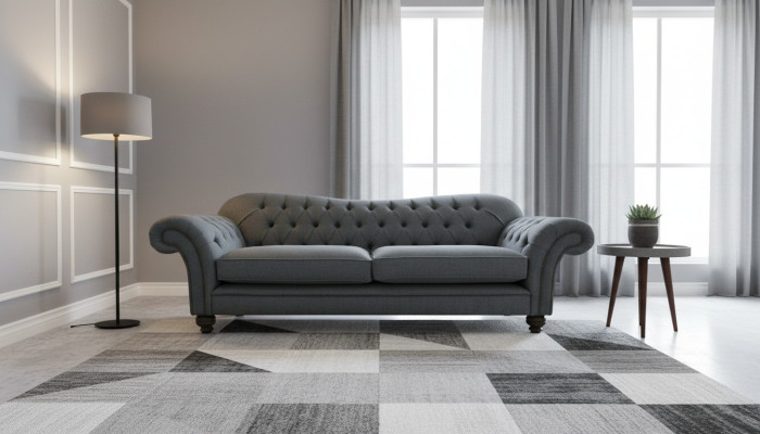 Big Chesterfield Polster Sofas Design Luxus Sofa 4 Sitzer Textil Couchen