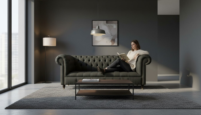 Design Couch Couchen Sofas Stoff Modern Sofagarnitur 3-er Dreistzer Polster