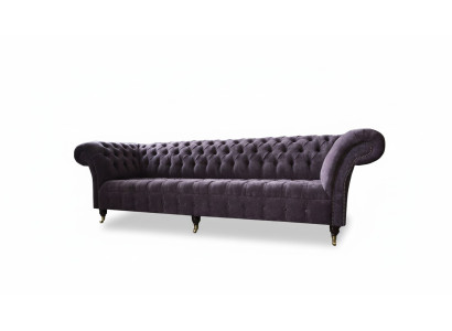 Couch Sofa 4 Sitzer Design Polster Modern Textil Stoff Chesterfield Sofas Neu  Pohovka 4-místná designová moderní čalouněná textilní látka Chesterfield Sofas Nový