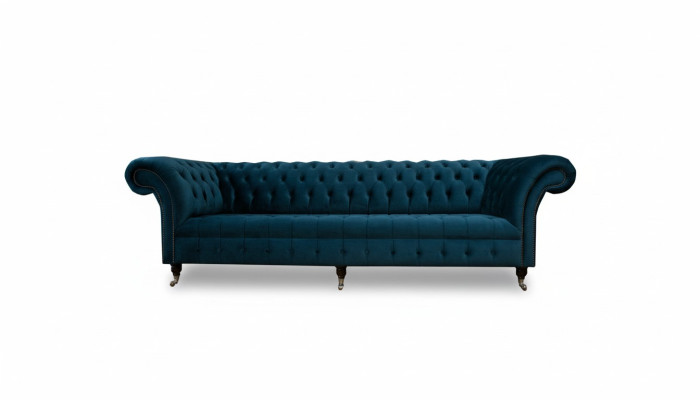 Design Sofa Chesterfield Polster Modern Textil Stoff Sofas 4 Sitzer Schlaf