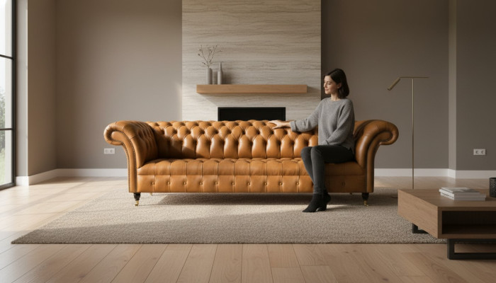 Design Pohovka Chesterfield Polštář Moderní Textilní Látka Pohovky 4-členná Novácesta