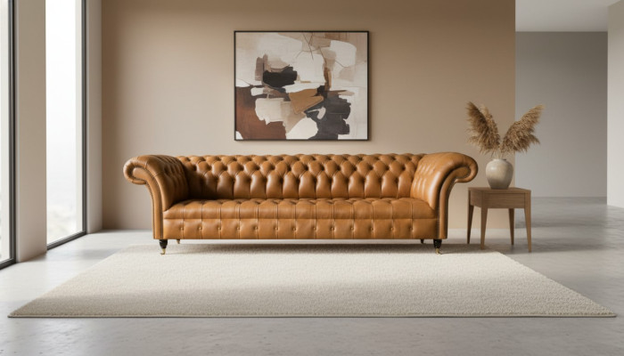 Design Pohovka Chesterfield Polštář Moderní Textilní Látka Pohovky 4-členná Novácesta