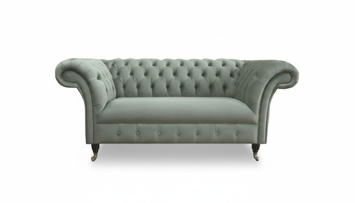 Chesterfield Sofa Couch Polster Sofas Klassischer 2Sitzer Leder Stoff Textil Neu
