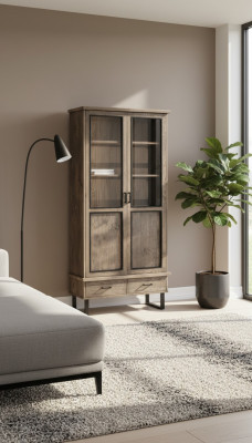 Klassische Vitrine Schrank italienische Möbel Vitrinenschrank Vitrinen Neu 22802