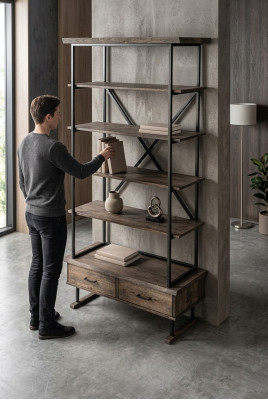 Design Regal Wohnzimmer Schränke Edelstahl Regale Bücherschrank