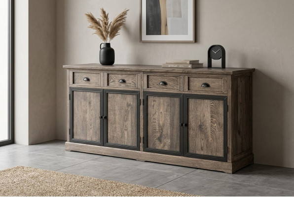 Designérská komoda Anrichte Side Low Board Skříň Regál dřevo Luxus obývací pokoj