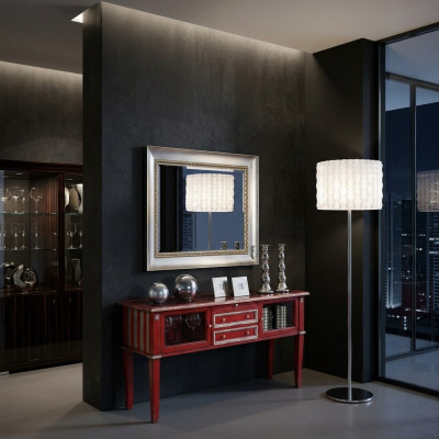 Klassischer Wandspiegel Holzrahmen Spiegel Luxus Möbel Silber Hänge Glas Rahmen Wand