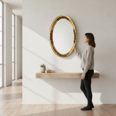 Designer komoda podává spodní desku skříň obývací pokoj police luxus zrcadlo nový