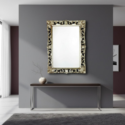 Obývací pokoj Zrcadlo Stěnné Zrcadlo Designérské Předsíň Koupelna Dřevo Sklo Design 113x113 Nový
