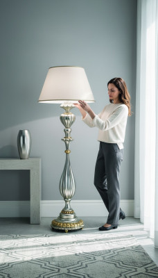 Designer xxl Big Leuchte Lampa Stojací lampa Stojací lampa Lampa Světla Ø 65 * 140cm