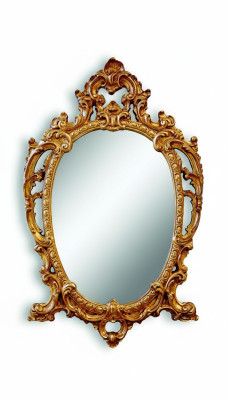 Klassischer Großer Spiegel Wandspiegel Hängespiegel Holz Gold Garderobe 64x104cm