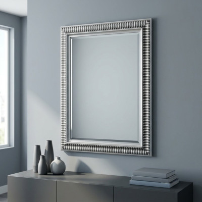 Zrcadlo s dřevěným rámem Velké závěsné zrcadlo Klasický designérský barokní antik SP 7280