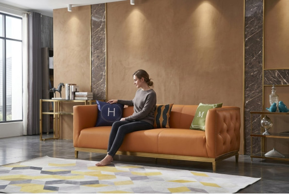 Designer Sofa 3 Sitzer Modern Couch Polster Sofas Designsofa Dreisitzer Návrhářská pohovka 3místná moderní sedací souprava Křesla Pohovky Designová pohovka třísedák