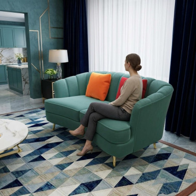 Zweisitzer Sofa 2 Sitzer Design Sofas Polster Moderne Sitz Stoff Textil Couch !