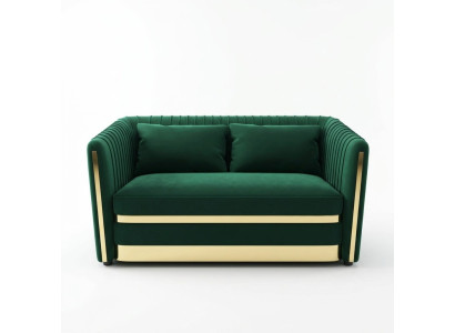 Grün Designer Sofa Couch Polster xxl 2 Sitzer Big Sofas Couchen Textil Leder