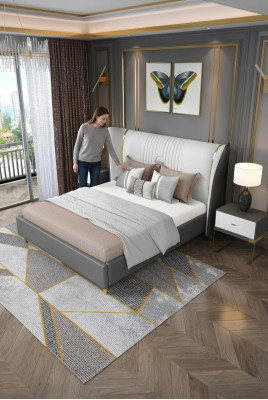 Luxus Schlafzimmer Bett Nachttisch Kommode 3 tlg. Set Design Betten