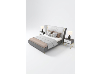 Luxus Schlafzimmer Bett Nachttisch Kommode 3 tlg. Set Design Betten