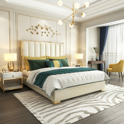 Luxus Schlafzimmer Möbel Bett 2x Nachttisch Set Betten Hotel Möbel 3tlg.