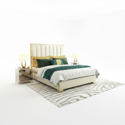 Luxus Schlafzimmer Möbel Bett 2x Nachttisch Set Betten Hotel Möbel 3tlg.
