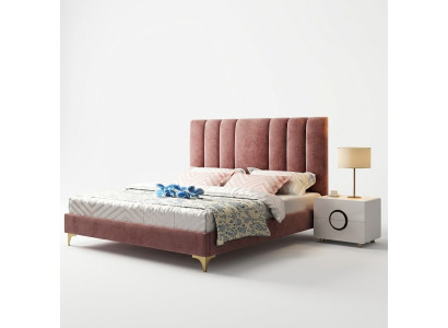 Luxus Schlafzimmer Möbel Komplett 3tlg. Set Bett 2x Nachttische Modernes