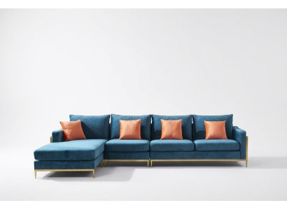 Obývací krajina rohová sedací souprava L tvaru Křeslo Dekorativní set Garnitůra Moderní Sofa Kůže NOVÉ