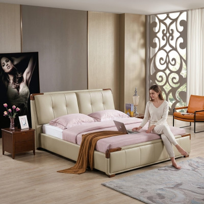 Bett Polster Design Luxus Doppel Deko Hotel Betten Schlaf Zimmer Leder
