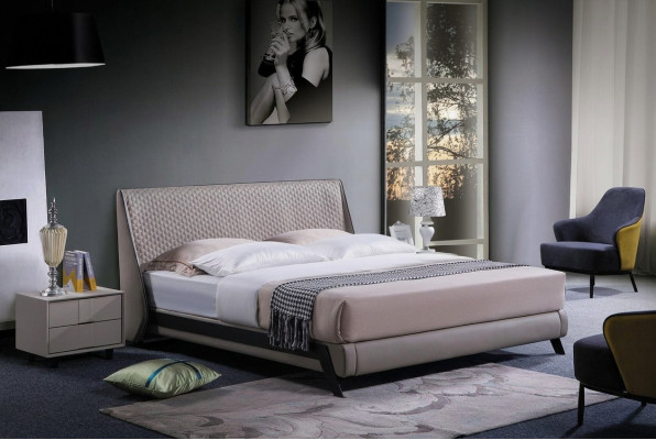 Komplettes Schlafzimmer Set Bett 2x Nachttisch 3 tlg. Sets Designer Luxus