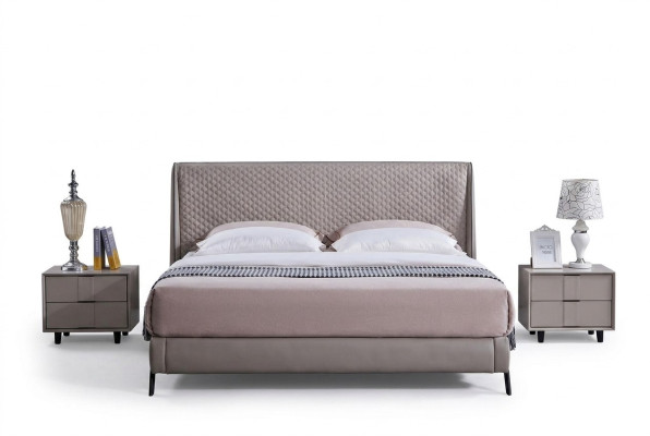 Komplettes Schlafzimmer Set Bett 2x Nachttisch 3 tlg. Sets Designer Luxus