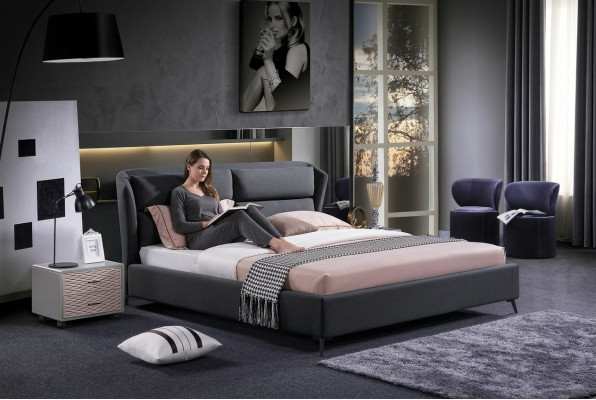 Design Bett Schlafzimmer Luxus Betten Textil Hotel Polster 180x200cm Stoff Möbel