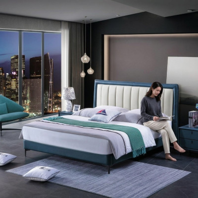 Schlafzimmer Gruppe Bett Luxus Möbel Betten Nachttische 3tlg. Garnitur