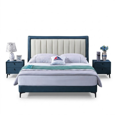 Schlafzimmer Gruppe Bett Luxus Möbel Betten Nachttische 3tlg. Garnitur