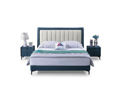 Schlafzimmer Gruppe Bett Luxus Möbel Betten Nachttische 3tlg. Garnitur