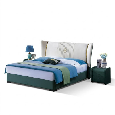 Schlafzimmer Bett Nachttische 3 tlg Set Design Luxus Betten Holz Doppelbett