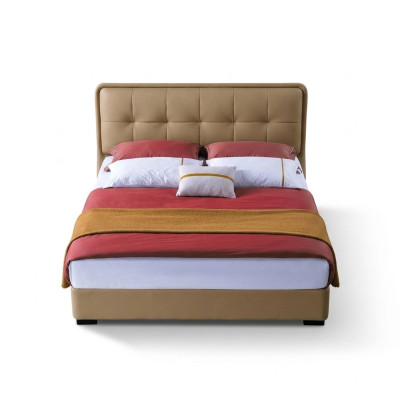 Klassisches Schlafzimmer Bett Weiß Textil Betten Leder Polster Doppel 180x200cm
