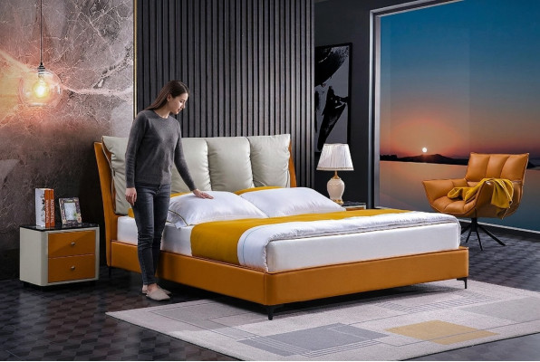 Edles Bett 3tlg Set Nachttisch Möbel Schlafzimmer Luxus Matratze Bettgestell Neu