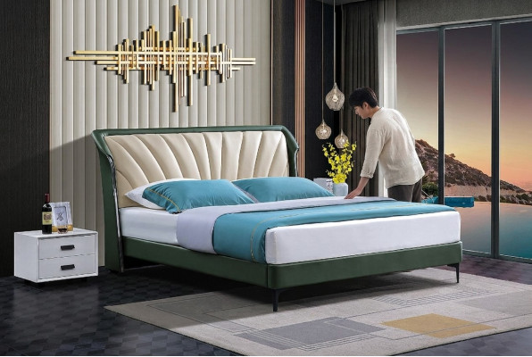 Bettgestell Stoff Möbel Luxus Moderne Betten Bett Textil Schlafzimmer Design Neu