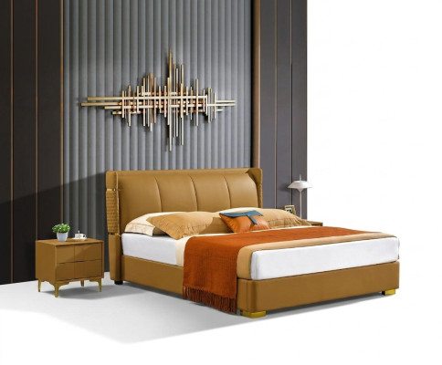 Doppelbett Orange Möbel Betten Schlafzimmer Doppel Bett Beige Hotel