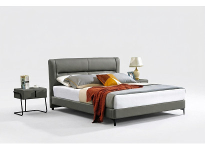 Lederbett Komplettes Schlafzimmer Bett Nachttischen 3 tlg. Garnitur Hotel