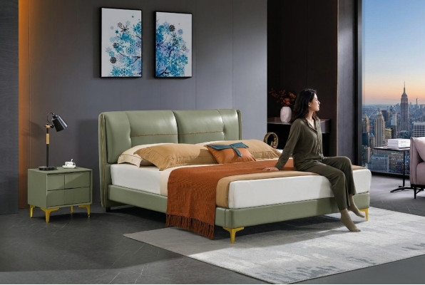 Schlafzimmer Bett 3 Nachttische tlg. Set Design Luxus Betten Holz Doppelbett