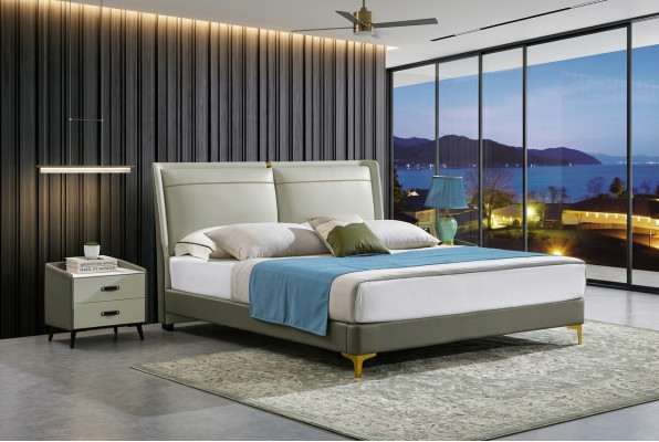 Ložnice 3 kusová sada postel 2x noční stolek konzole postele dvojpostelní hotel