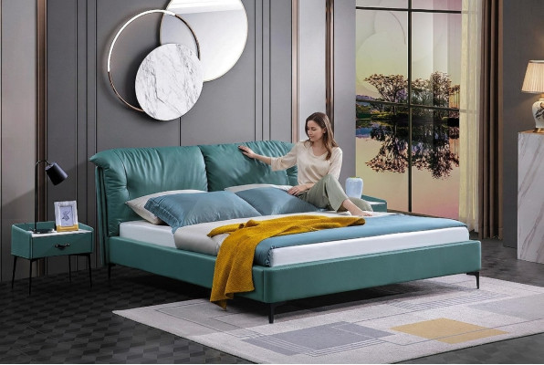 Schlafzimmer Bett Nachttische 3 tlg. Set Design Luxus Betten Holz