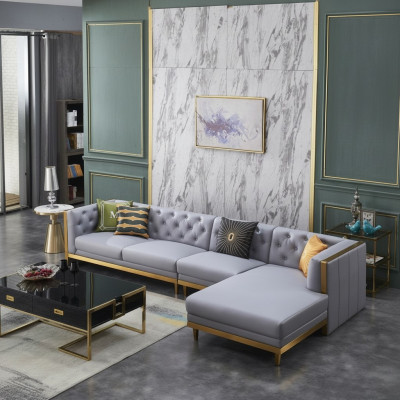 Ecksofa Sofa Couch Ledersofa Wohnlandschaft Luxus Moebel L Form