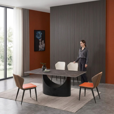Design jídelní stůl 4 židle set nábytek skupina místnost 5-dílný stůl mramor