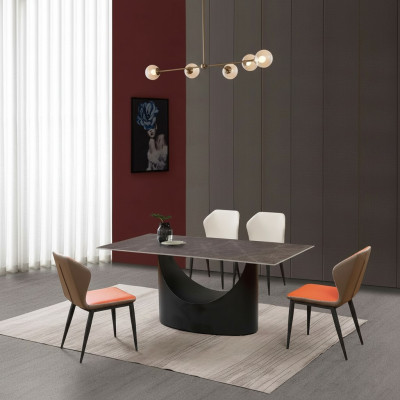 Design jídelní stůl 4 židle set nábytek skupina místnost 5-dílný stůl mramor