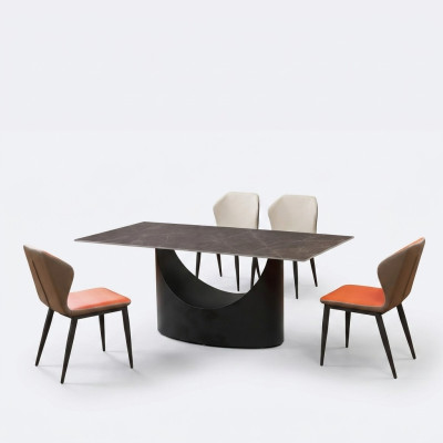 Design jídelní stůl 4 židle set nábytek skupina místnost 5-dílný stůl mramor