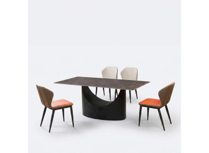 Design jídelní stůl 4 židle set nábytek skupina místnost 5-dílný stůl mramor