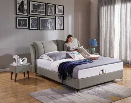 Postel 2x noční stolek 3 kus. Ložnice Nastavení Design Moderní Luxusní Skupina Postelí Nový