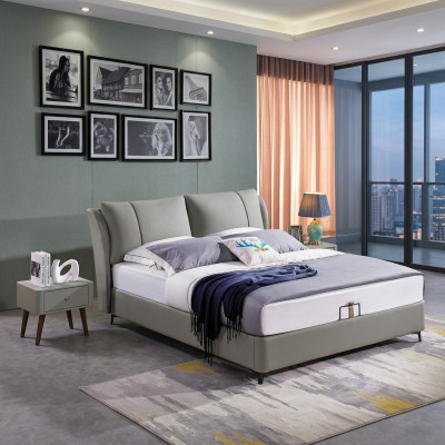 Postel 2x noční stolek 3 kus. Ložnice Nastavení Design Moderní Luxusní Skupina Postelí Nový